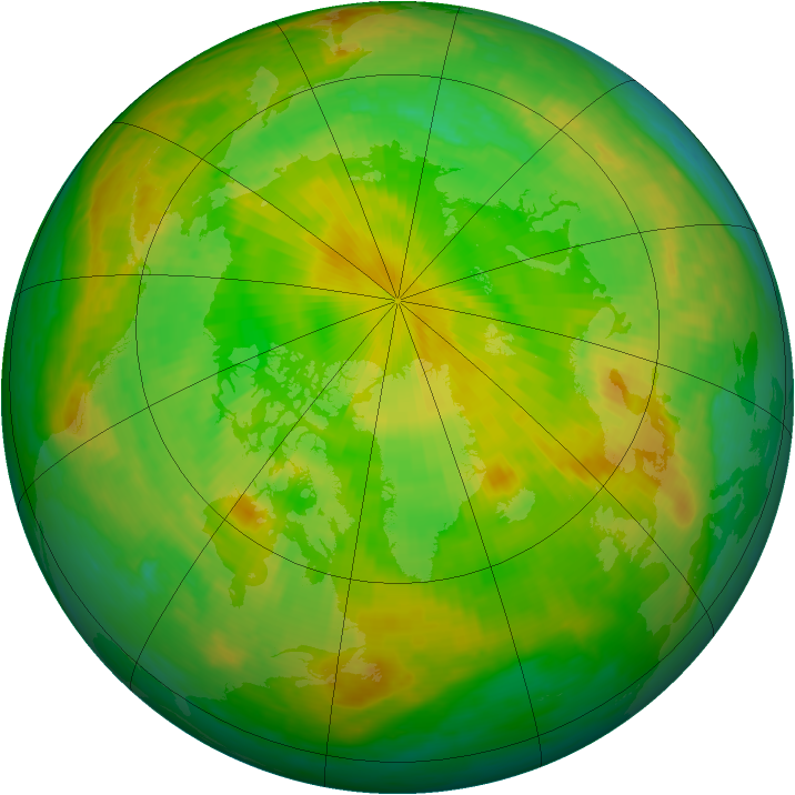 Arctic ozone map for 11 June 2001